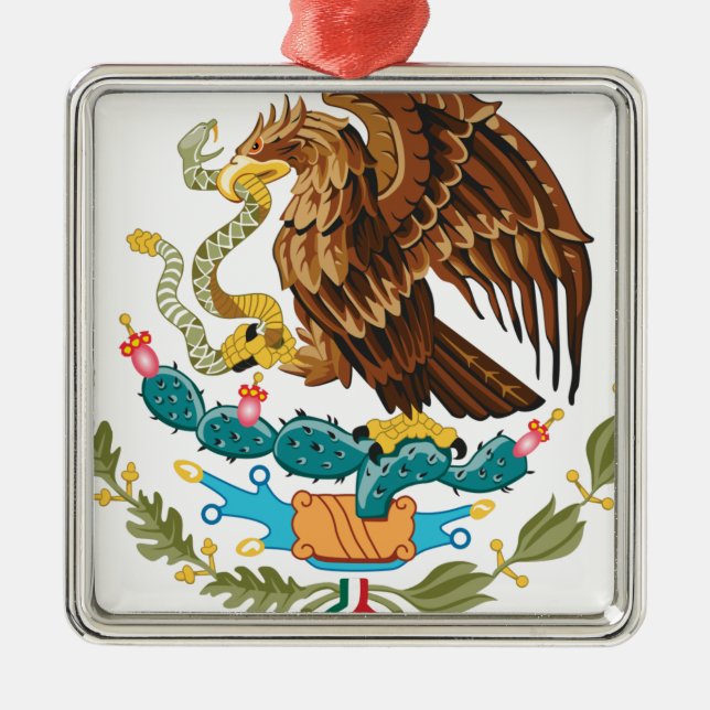 Escudo Nacional de México - Emblema Mexicano Ornament Aus Metall (Vorne)