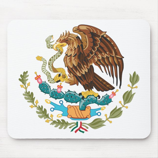 Escudo Nacional de México - mexikanisches Emblem Mousepad (Vorne)