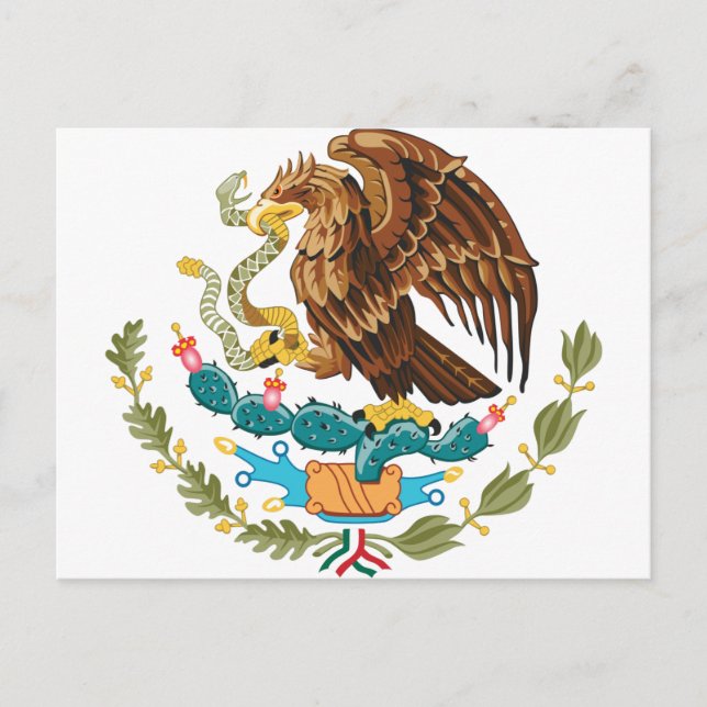 Escudo Nacional de México - mexikanisches Emblem Postkarte (Vorderseite)