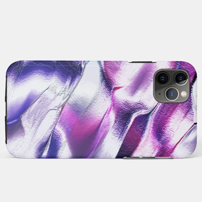 Esculpido de metal fosco, em roxo e lilás Case-Mate iPhone hülle (Rückseite (Horizontal))