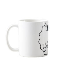 ESDK Klassisches Logo, weiß auf weißer Tasse