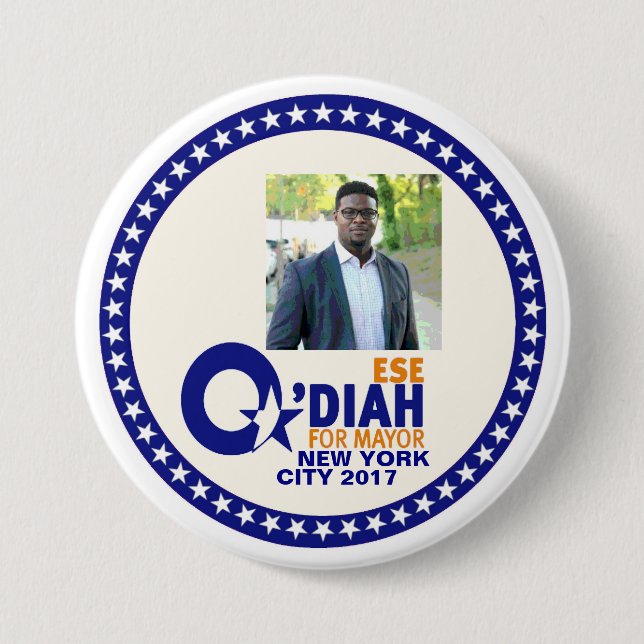 Ese O'Diah für NYC Bürgermeister 2017 Button (Vorderseite)
