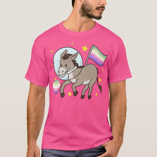 Esel-Astronaut Genderfae-Stolz T-Shirt