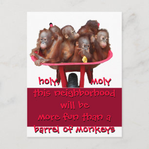 Esel des Affenspiels Ankündigungspostkarte