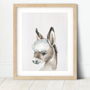 Esel Farm Kinderzimmer Kunst Druck Poster