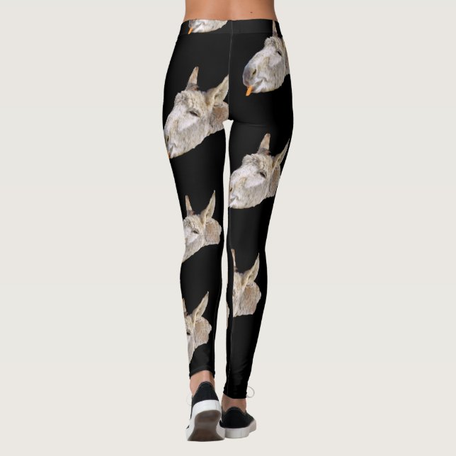 Esel genannt Karotten, schwarz Leggings (Rückseite)