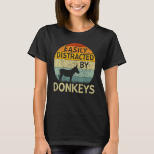 Esel leicht von den Eseln abgelenkt T-Shirt