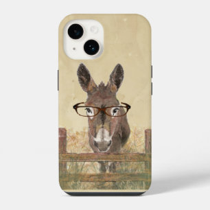 Esel mit Brille für Klugscheißer iPhone 14 Hülle