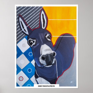 Esel Punch Gemälde von Alfred Fox Poster
