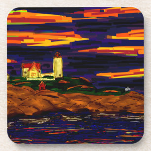 Esel und Leuchtturm Untersetzer