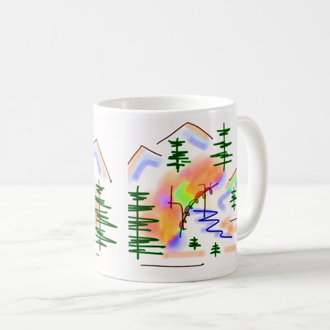 Esel und Regenbogen Kaffeetasse (VorderseiteRechts)