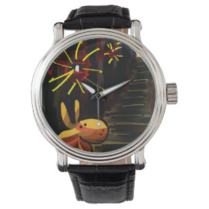 Esel unter Lamplight Armbanduhr