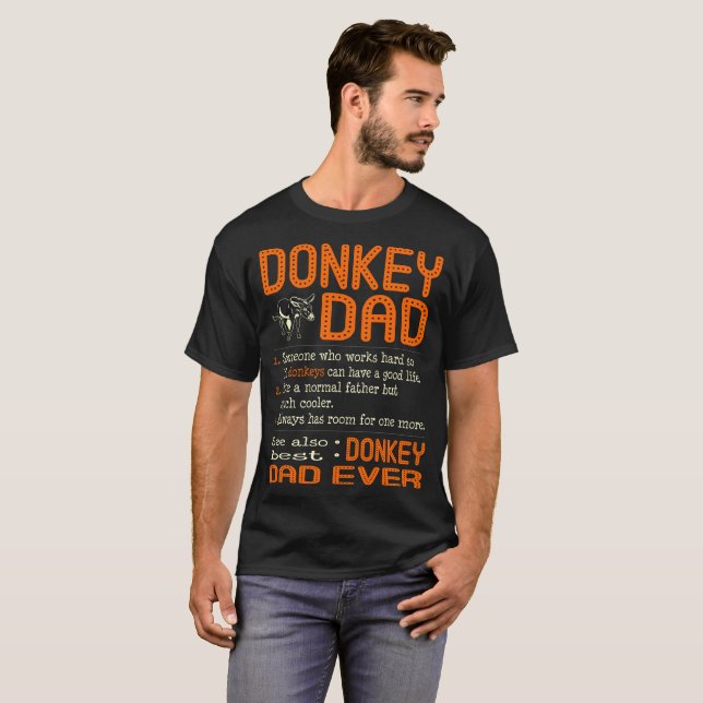 Esel-Vater mögen normalen Vater viel CoolerDonkey T-Shirt (Vorne ganz)