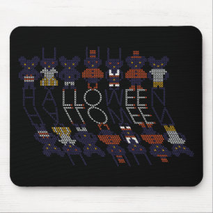 Eselige Horror-Stick-Cross-Halloween-Monster Mousepad