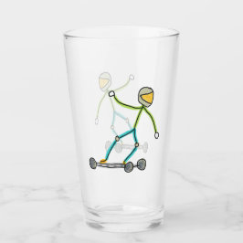 Esk8 Stickman Glas