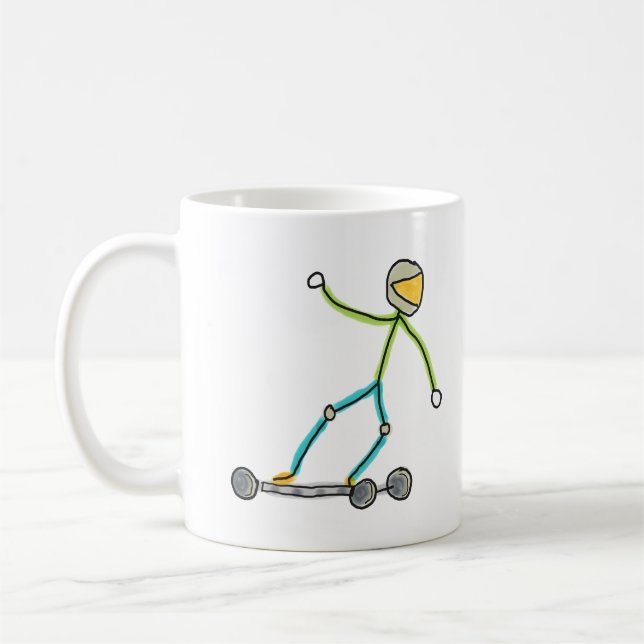 Esk8 Stickman Kaffeetasse (Links)