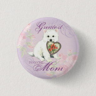 Eskie Heart Mama Button