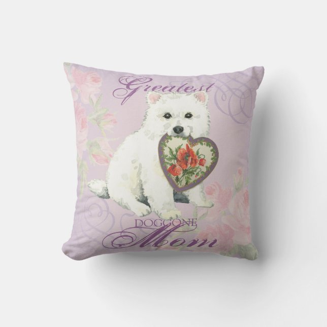 Eskie Herz-Mama Kissen (Vorderseite)