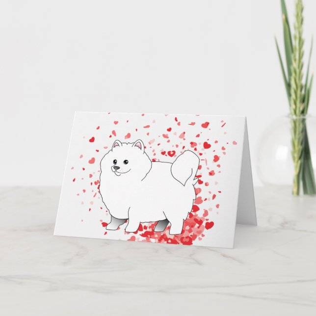 Eskie Valentine's Day Card Karte (Vorderseite)