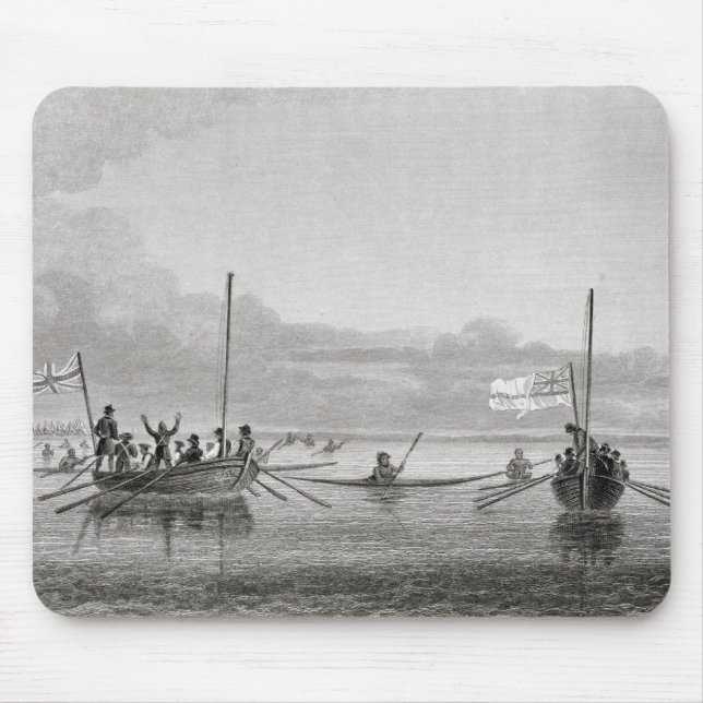 Eskimaux, das in Richtung zu den Booten in Mousepad (Vorne)