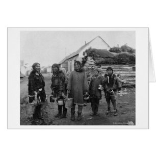 Eskimo Berry Pickers à Nome, Alaska Photographie