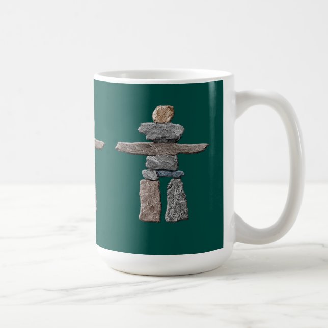 Eskimo Cairn, Inuit Inukshuk Drink Tasse (Rechts)