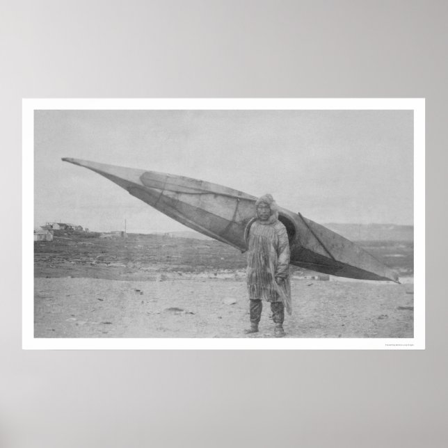 Eskimo Carry Kayak 1909 Poster (Vorne)