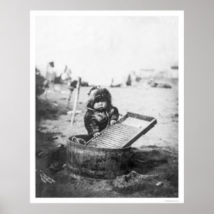 Eskimo Child Alaska 1905 Poster