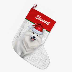 Eskimo Dog Name Woof Großer Weihnachtsstrumpf