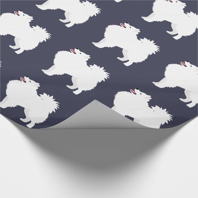 Eskimo Dog Rasse Silhouette Geschenkpapier (Ecke)