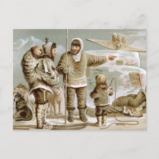 Eskimo Family Postkarte