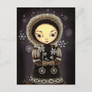 Eskimo girl postkarte