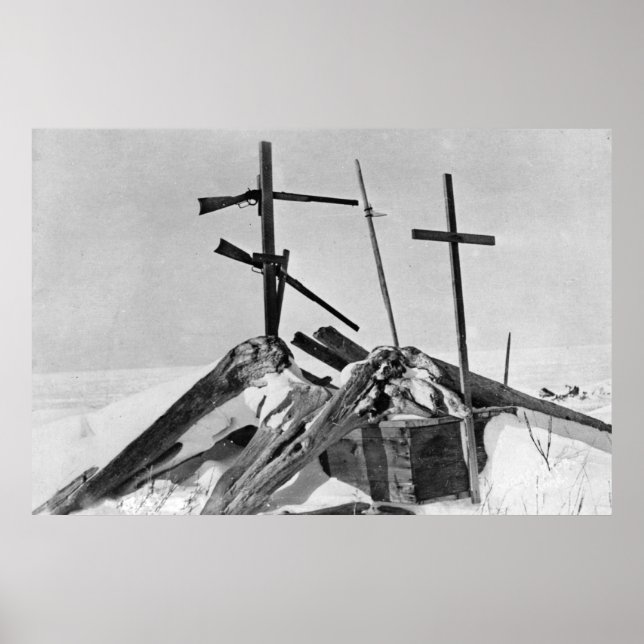 Eskimo Grave in Alaska Fotograf Poster (Vorne)