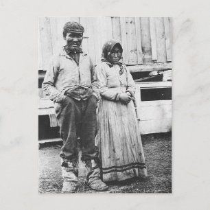 Eskimo-Paar Postkarte