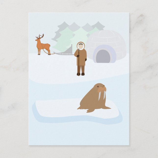 Eskimo Postkarte (Vorderseite)