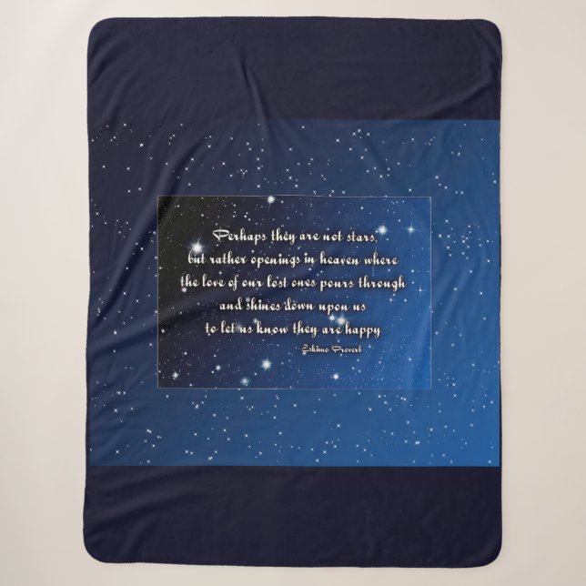 Eskimo Proverb Vielleicht sind sie keine Sterne Sherpadecke (Vorderseite)