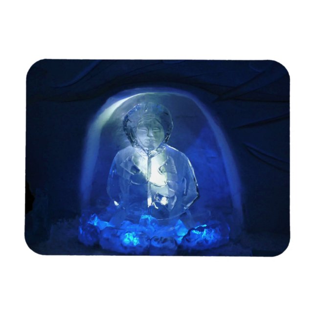 Eskimo Room im Hotel de Glace, Quebec, Kanada Magnet (Horizontal)
