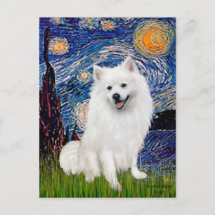 Eskimo Spitz 1 - Starry Night (Vert) Postkarte