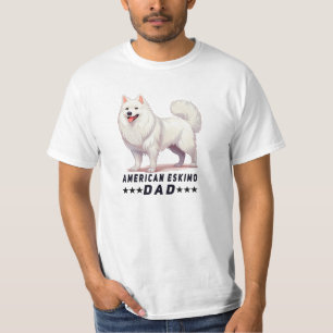 Eskimohund Papa Geschenk stolzer American Eskimo V T-Shirt