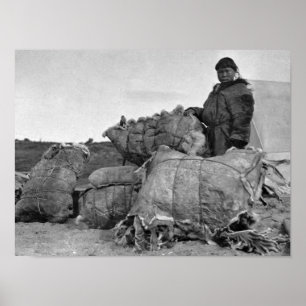 Eskimopelz-Händler in Nome, Alaska-Fotografie Poster