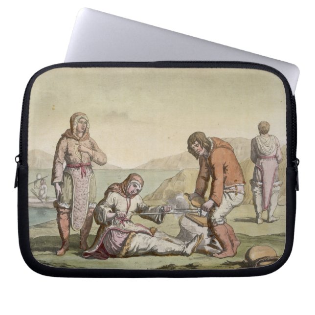 Eskimos, 1817 (Farbstich) Laptopschutzhülle (Vorderseite)