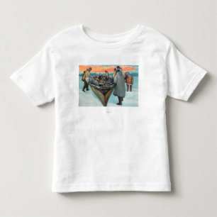 Eskimos, die Walfang-Boot starten Kleinkind T-shirt
