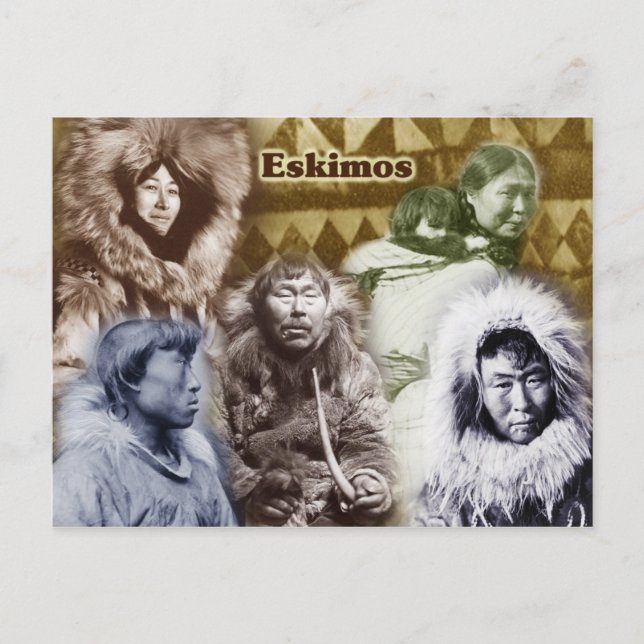 Eskimos von Alaska (1904-1930) Postkarte (Vorderseite)