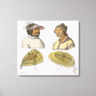 Eskimos von Nordamerika (Farbstich) Leinwanddruck
