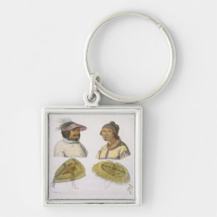 Eskimos von Nordamerika (Farbstich) Schlüsselanhänger