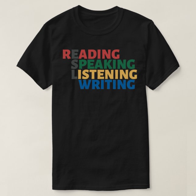 ESL 4 Kompetenzdesign Multicolor T-Shirt (Design vorne)