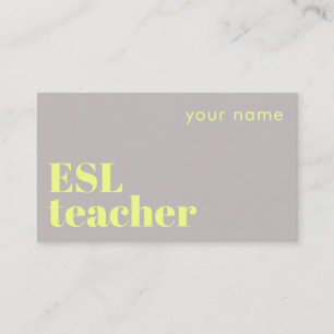 ESL-Lehrer Englisch als Zweitsprache Visitenkarte