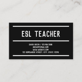 ESL Lehrer Tutor Visitenkarte