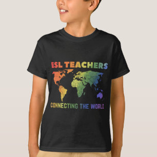 ESL-Lehrer verbinden den virtuellen Lehrer der Wel T-Shirt