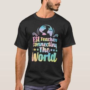 ESL-Lehrer verbinden die virtuelle Welt Englisch T-Shirt